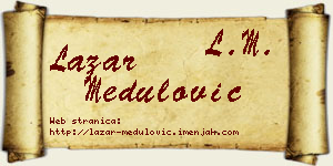 Lazar Medulović vizit kartica